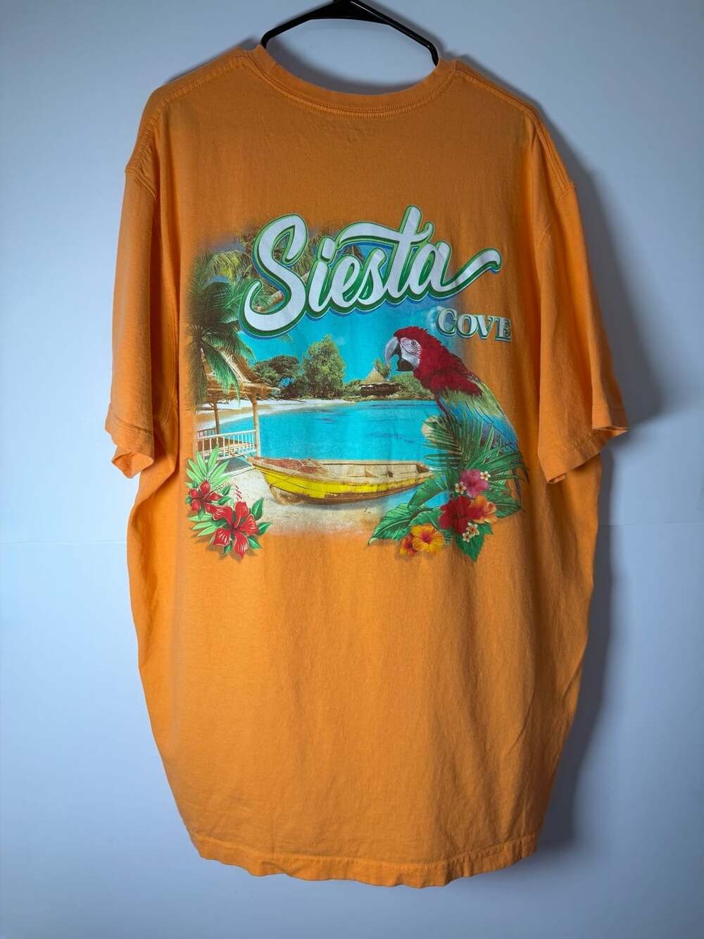 Saddlebred Siesta Cove Parrot Graphic T-Shirt 2XLT Orange
